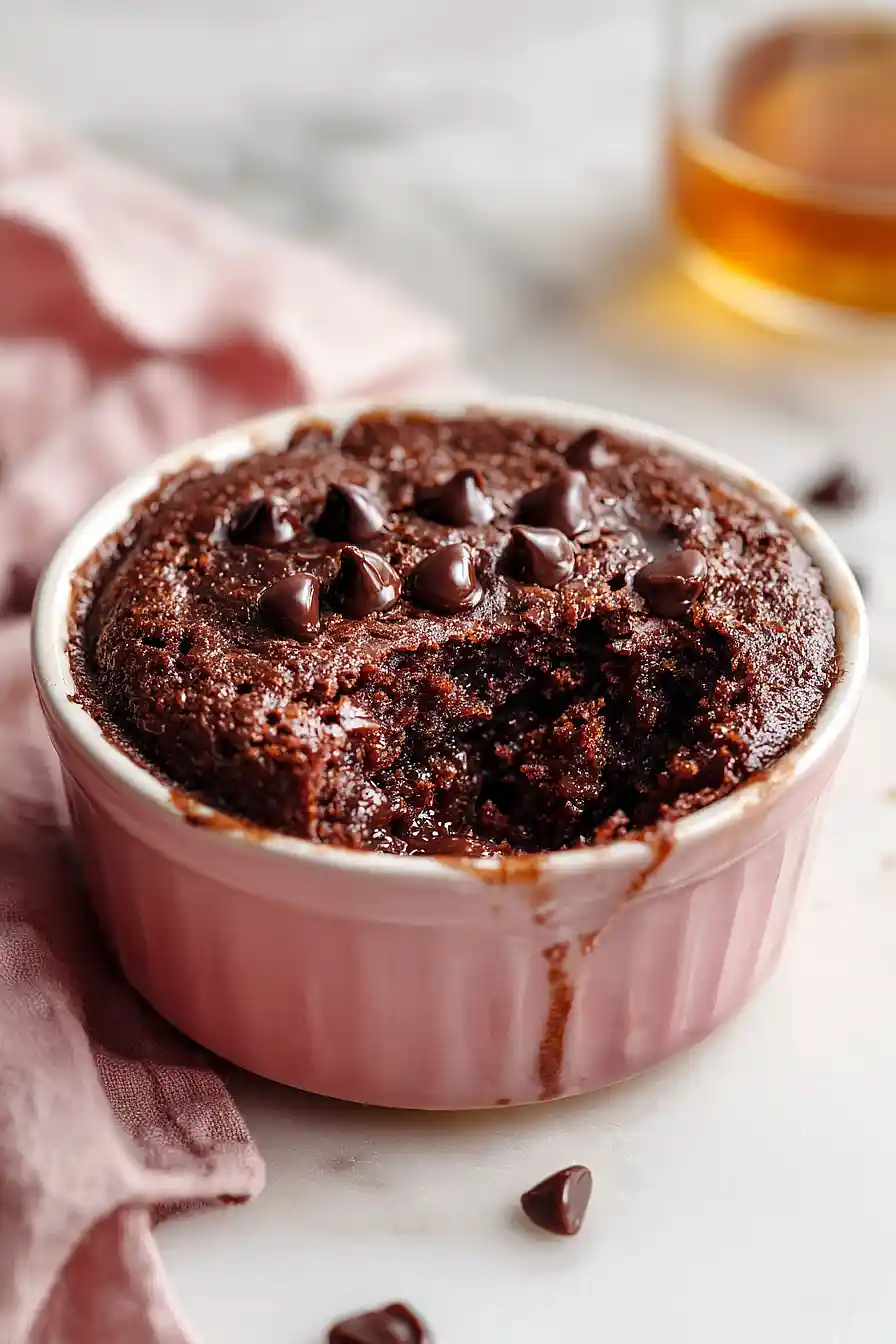 microwave brownie baked oatmeal