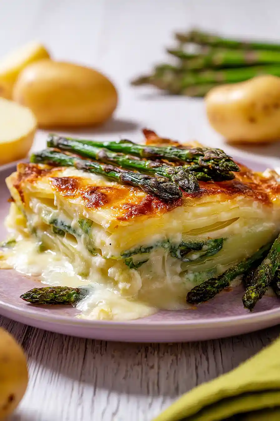 asparagus and potato gratin