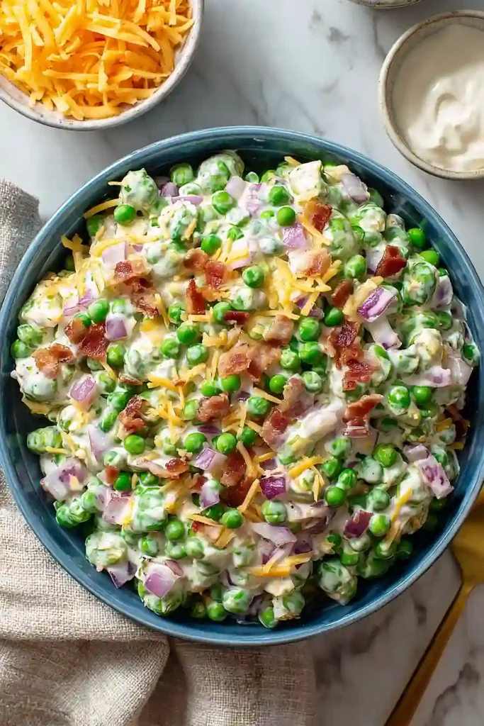 pea salad with sour cream