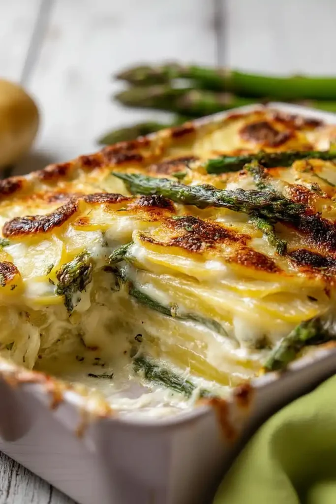 asparagus and potato gratin