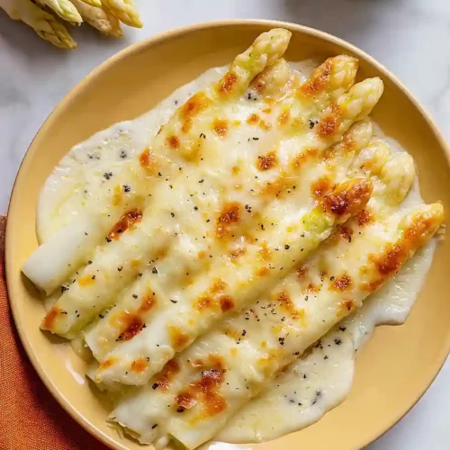 white asparagus gratin