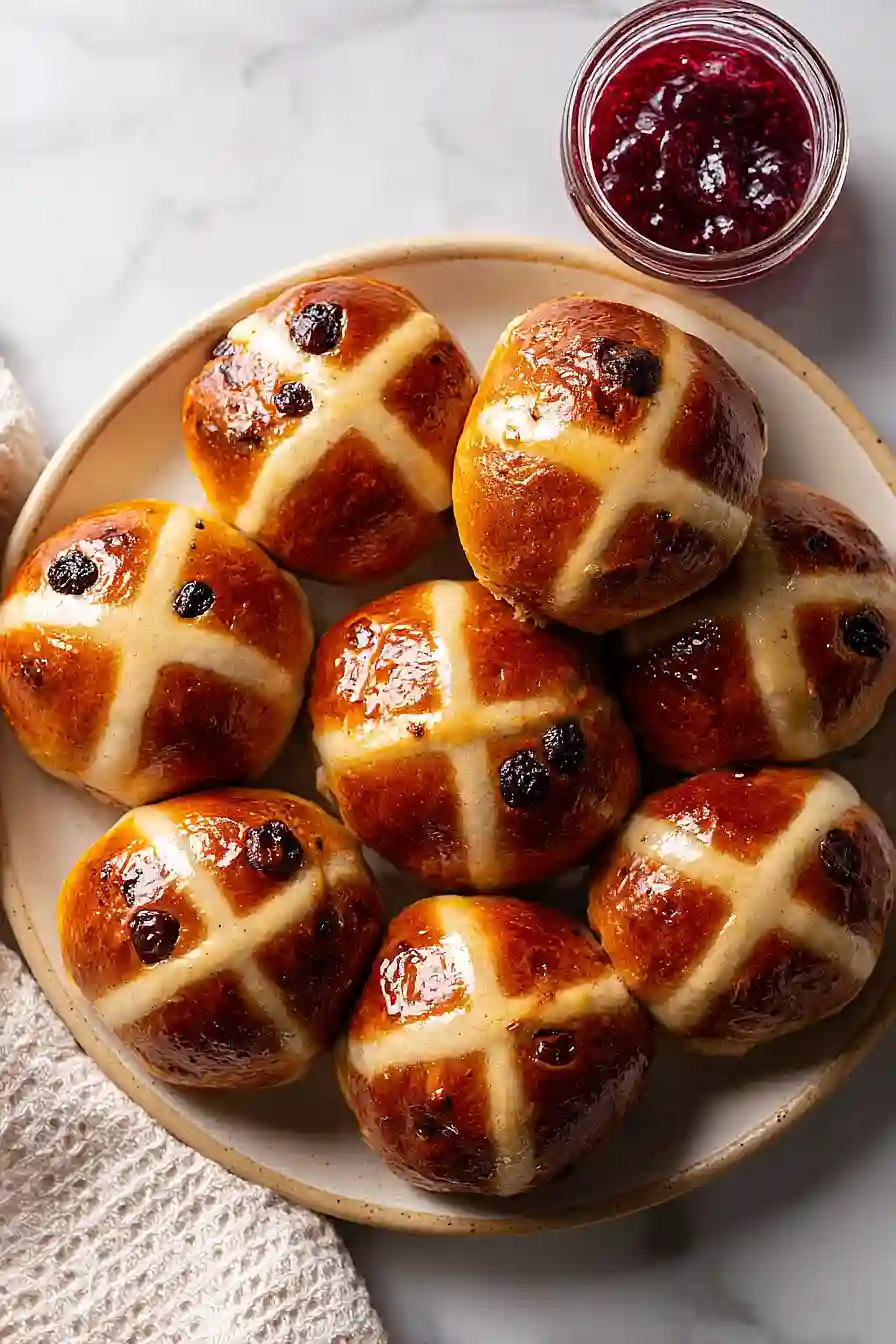 air fryer hot cross buns