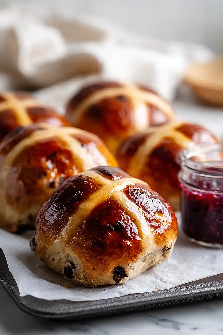 air fryer hot cross buns