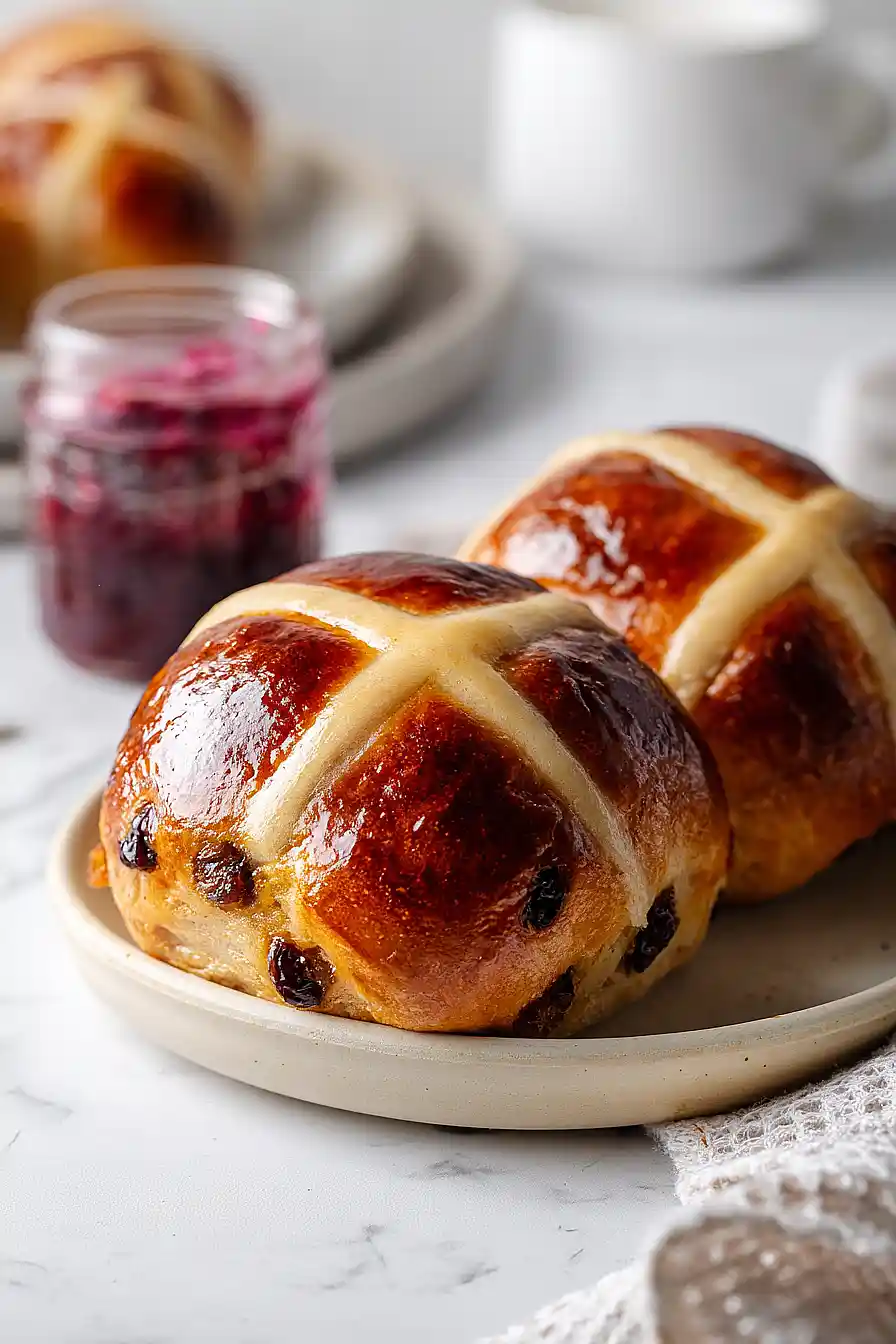 air fryer hot cross buns