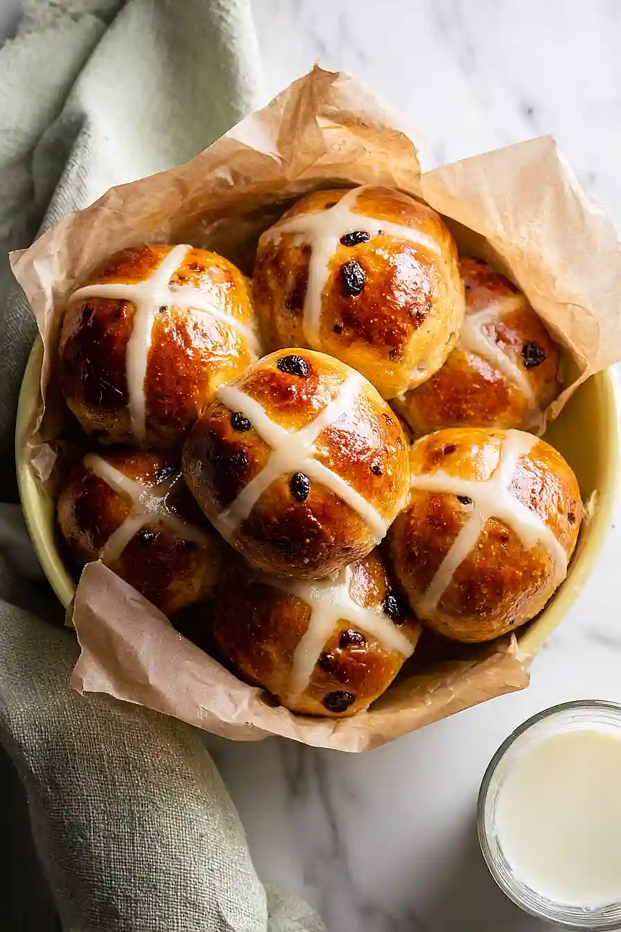 sourdough hot cross buns