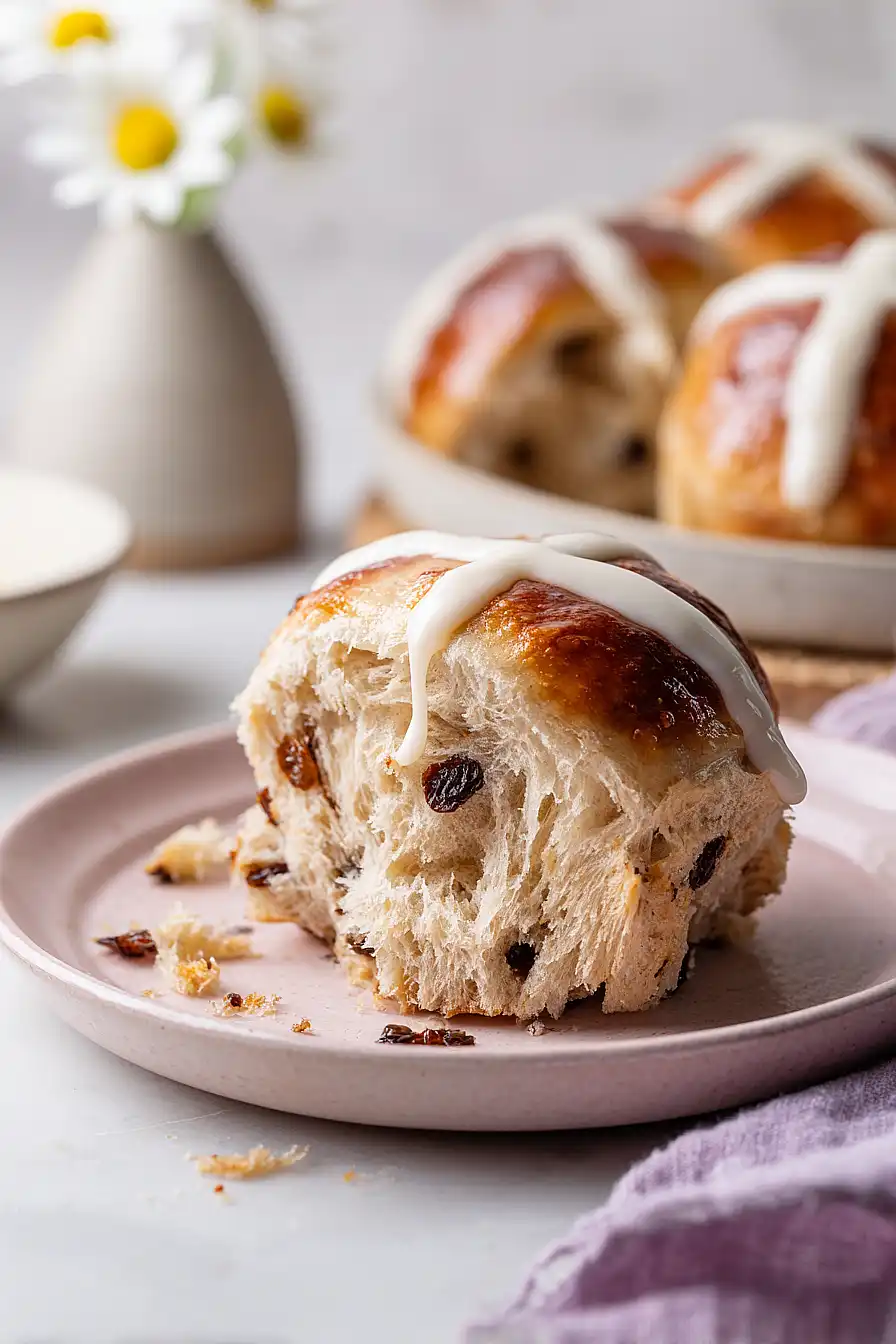 hot cross buns with icing
