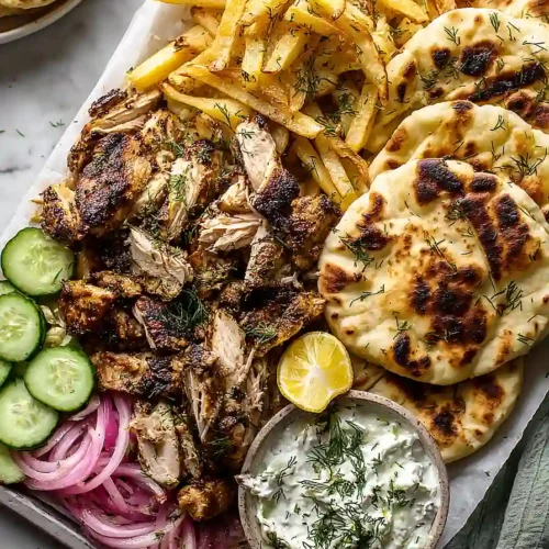 greek chicken pitas