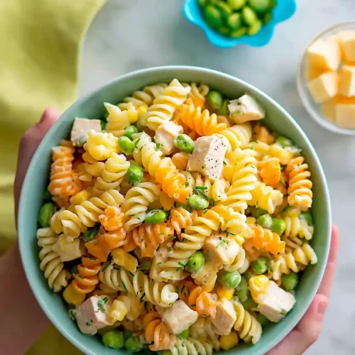 kid friendly pasta salad with chicken