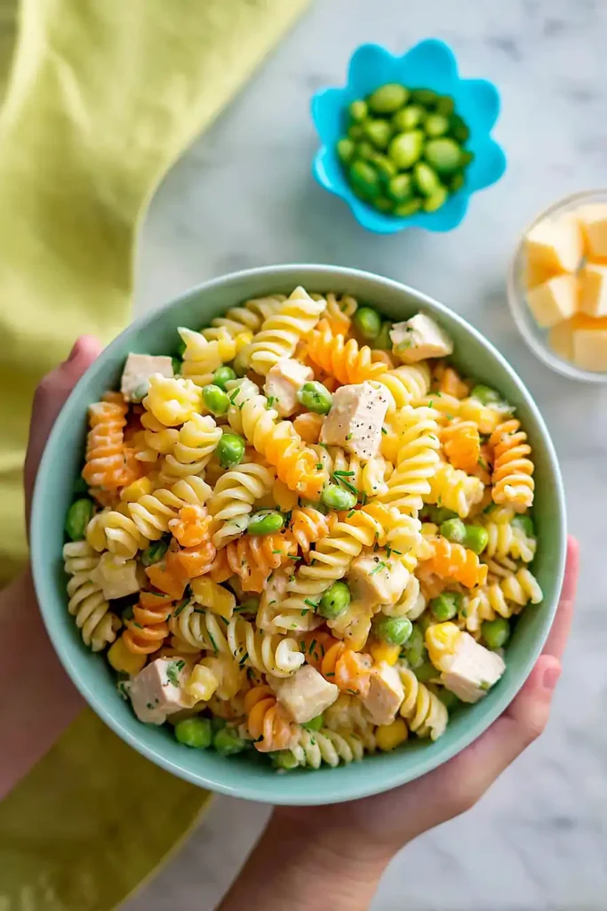 kid friendly pasta salad with chicken