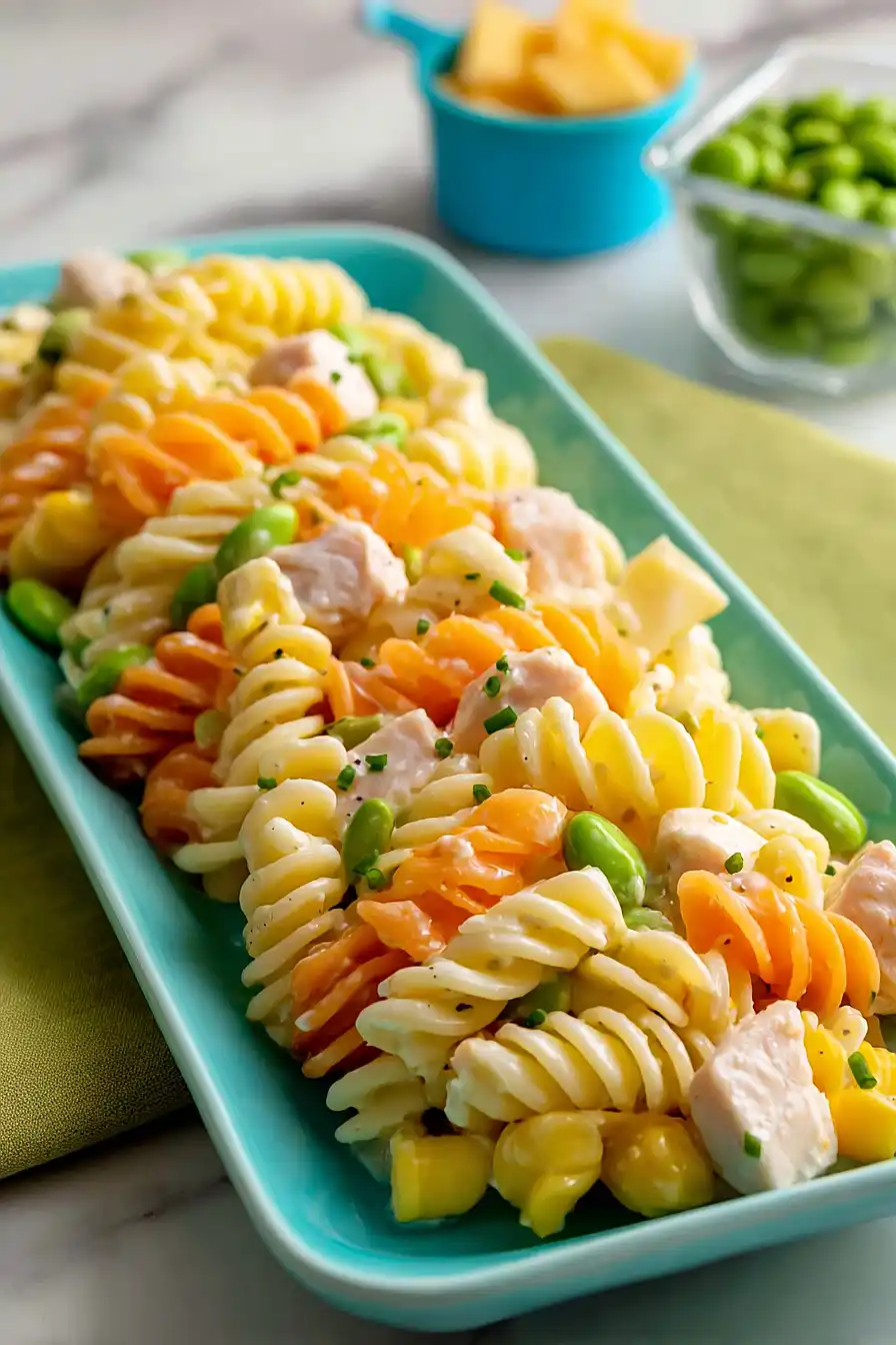 kid friendly pasta salad with chicken