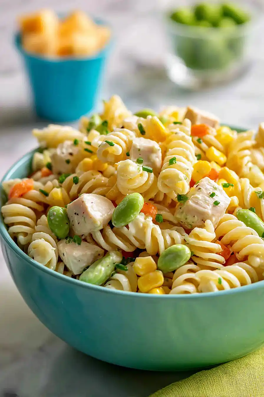 kid friendly pasta salad with chicken
