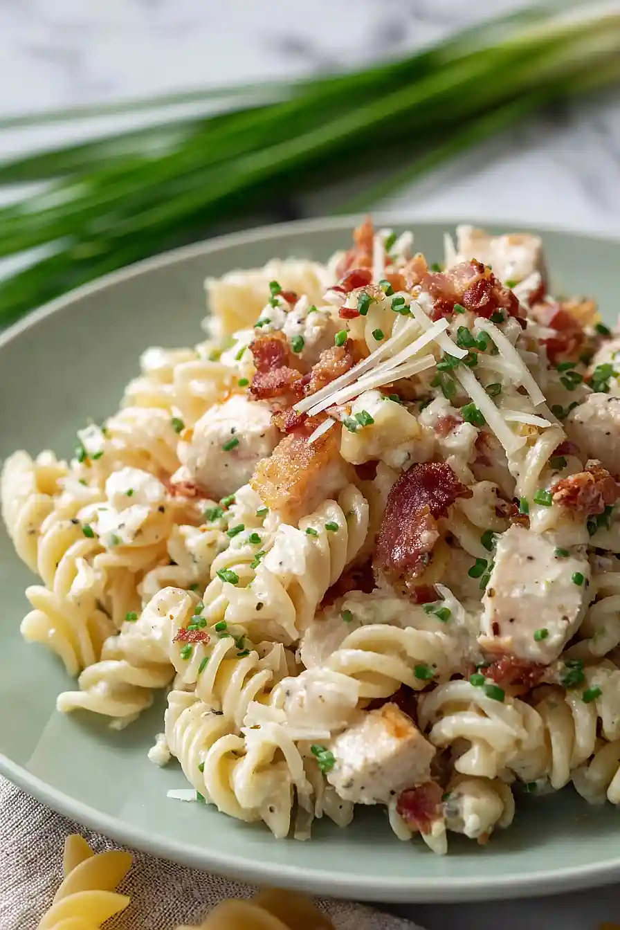 chicken ceaser pasta salad without lettuce