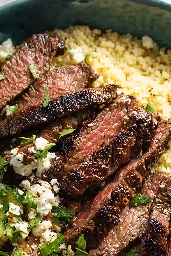 mediterranean steak bowls