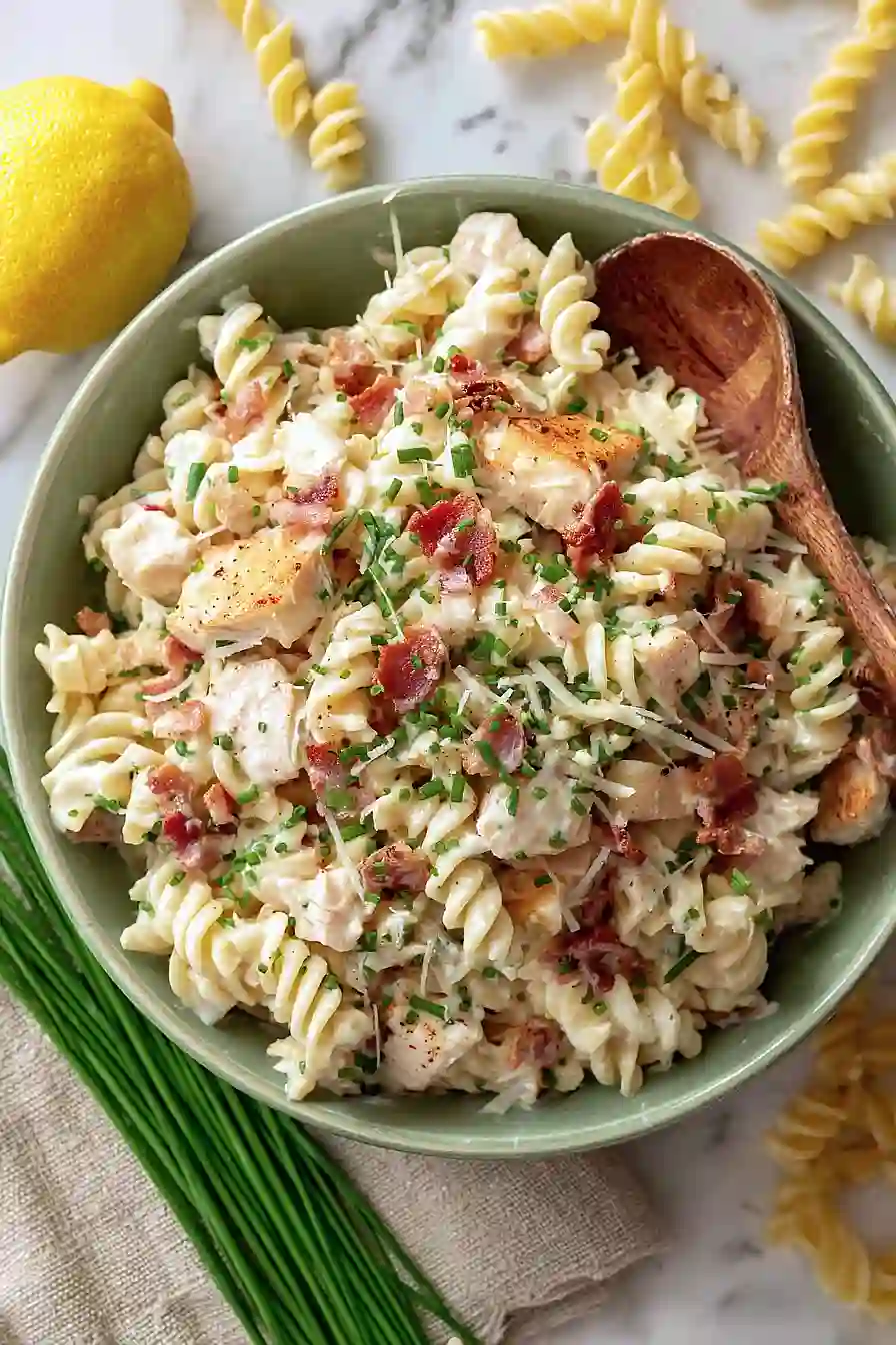 chicken ceaser pasta salad without lettuce