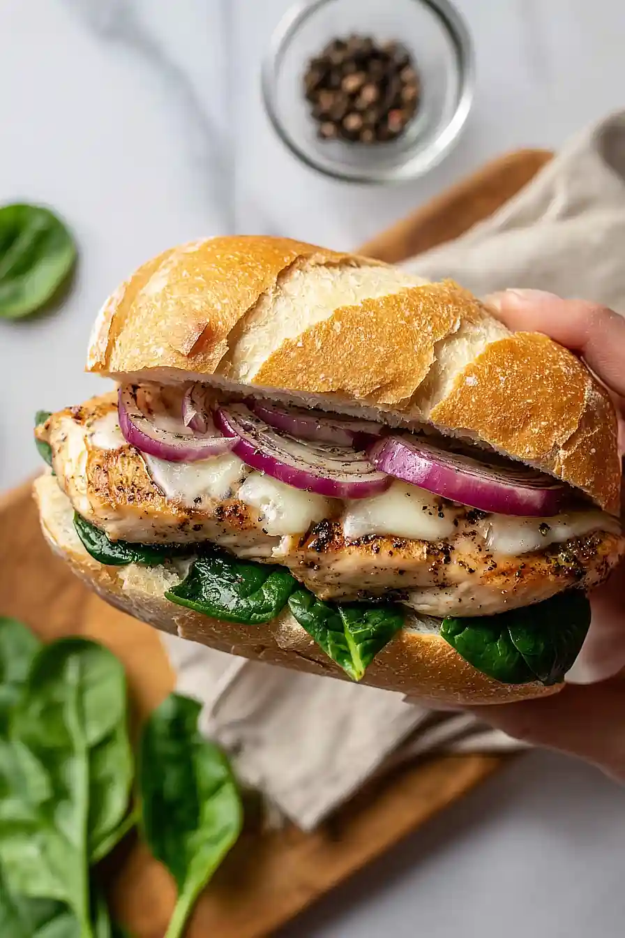 chicken spinach sandwich