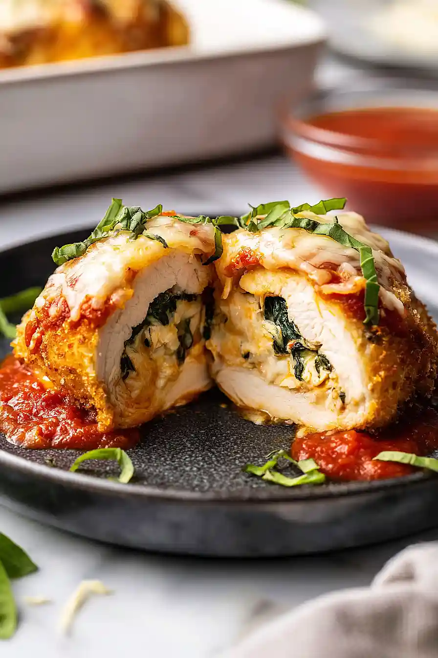 spinach stuffed chicken roll ups