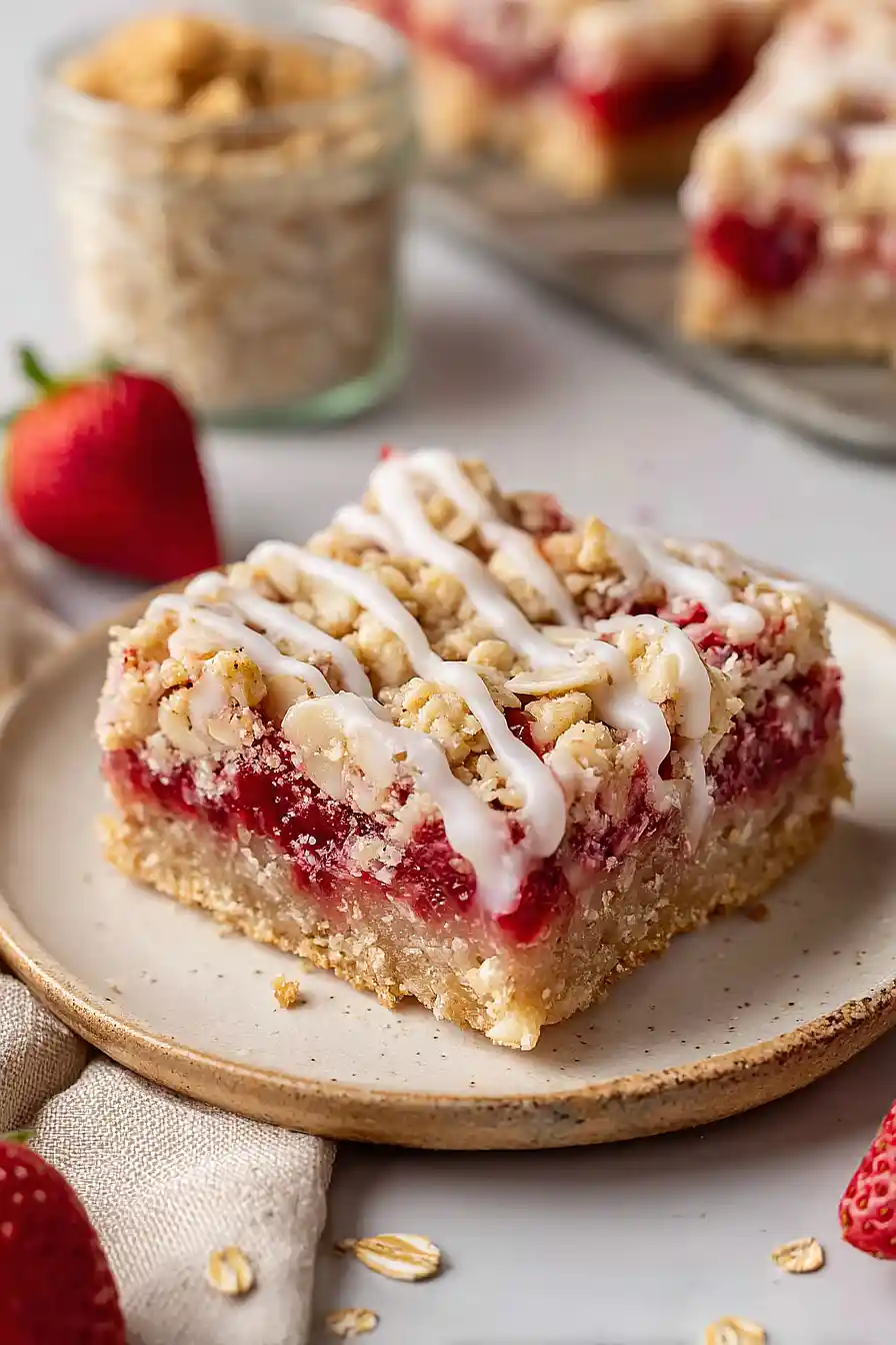 strawberry oat bars