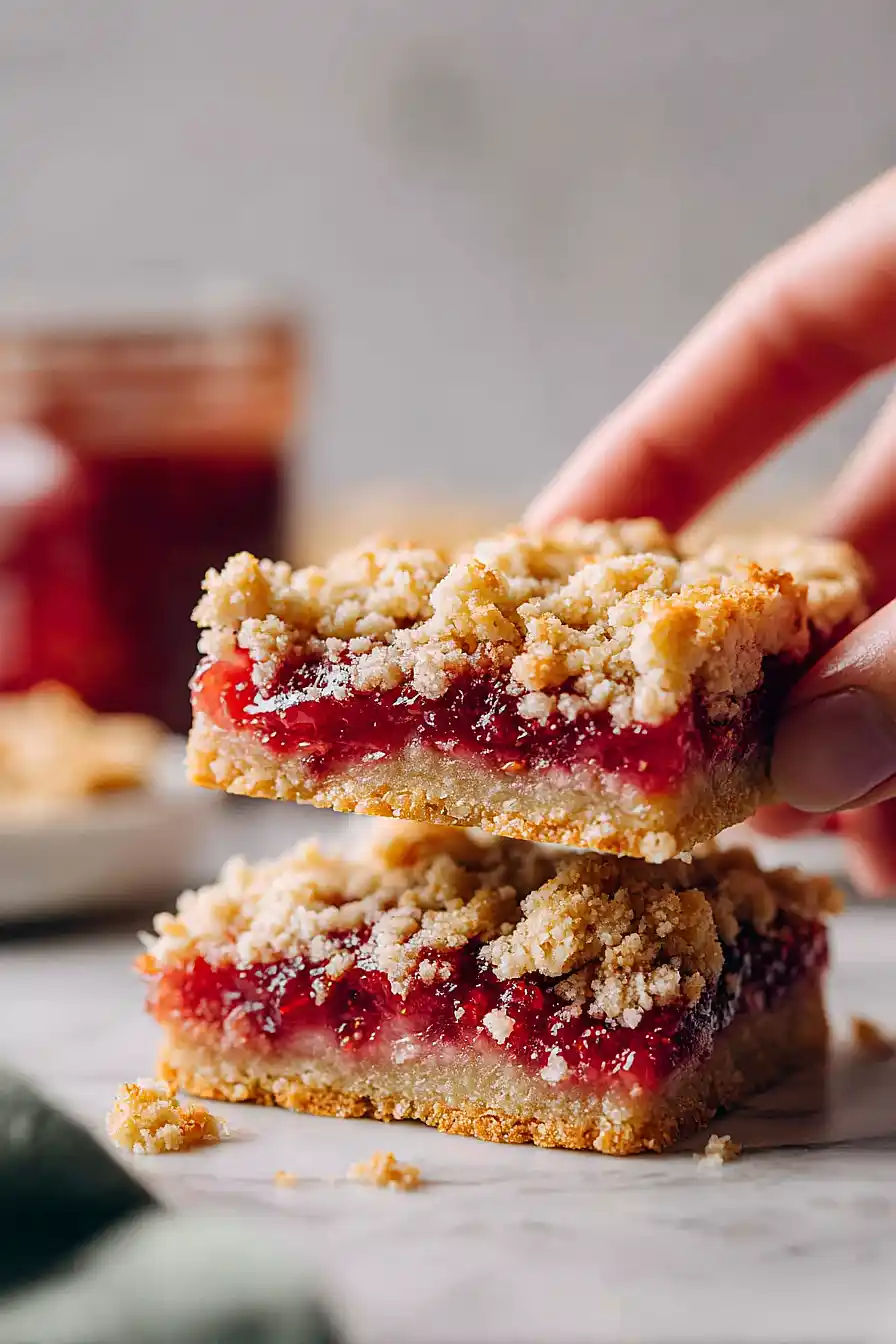strawberry crumble bars