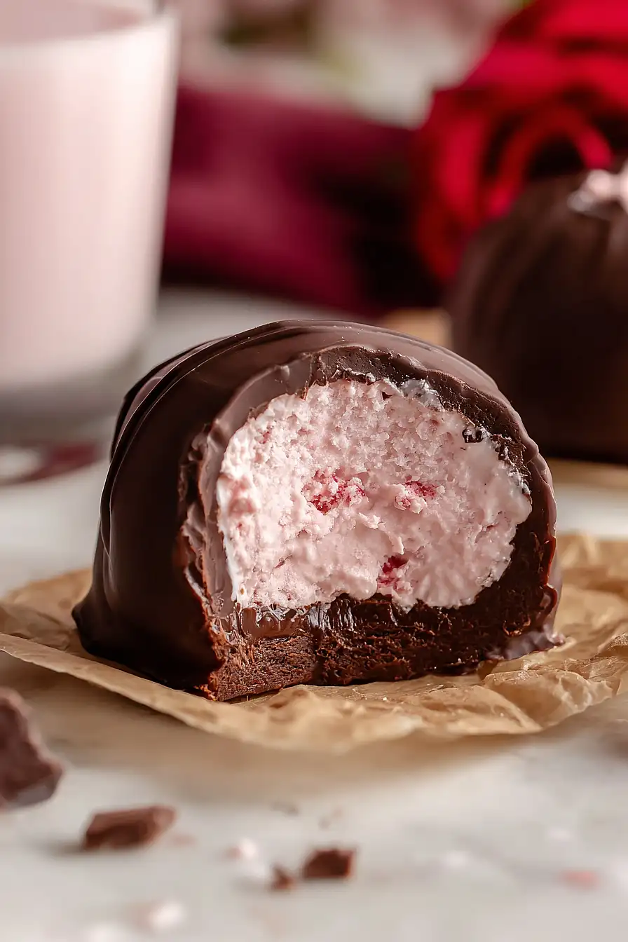 strawberry chocolate truffles