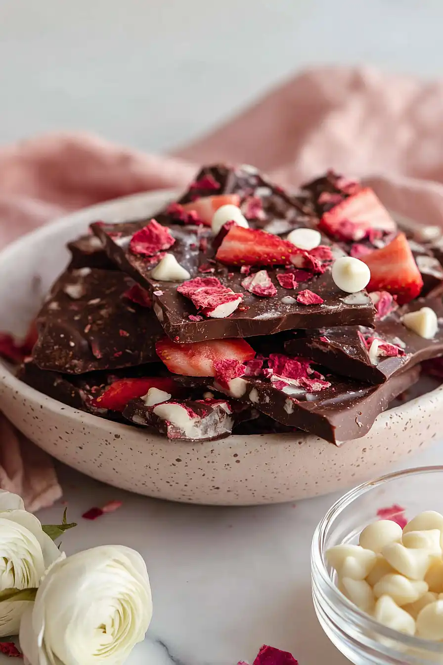 strawberry chocolate bark