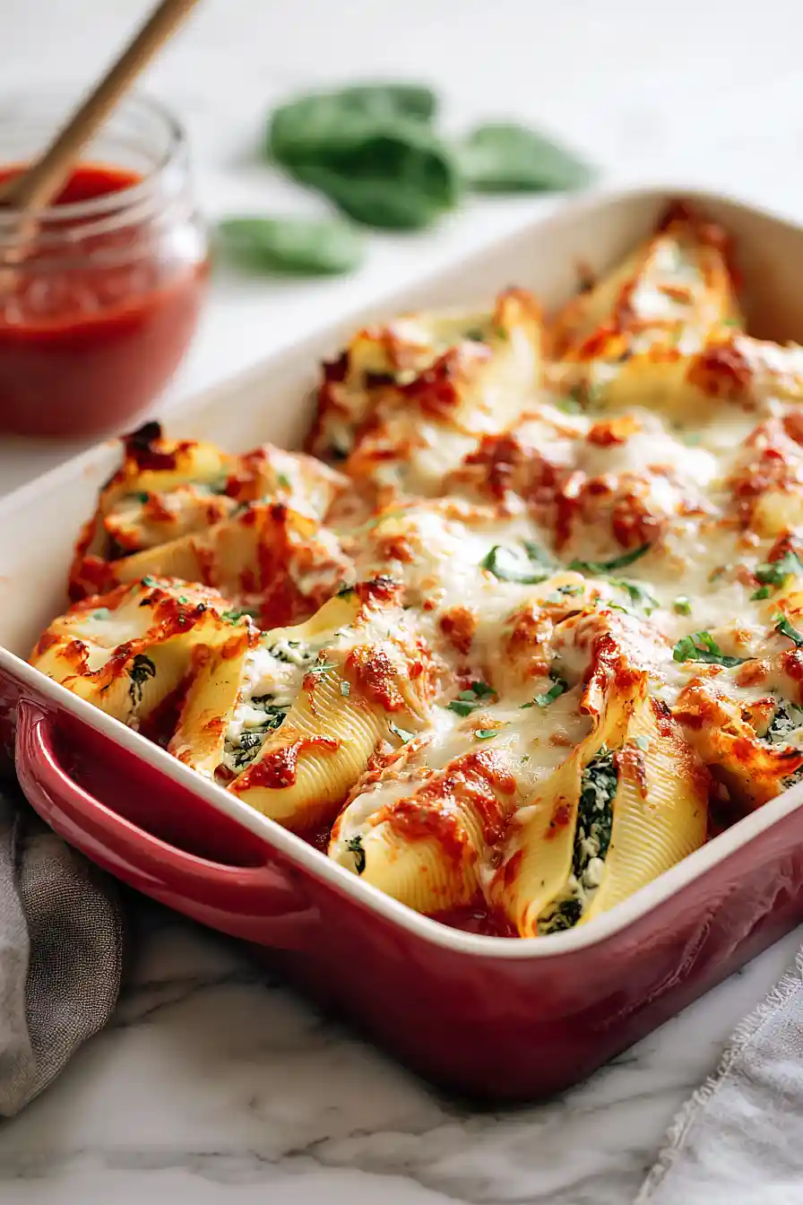chicken and spinach stuffed shells