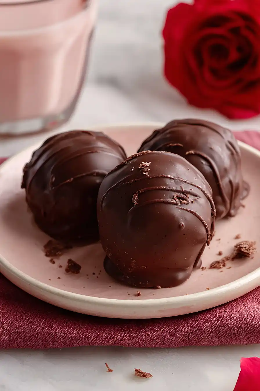 strawberry chocolate truffles