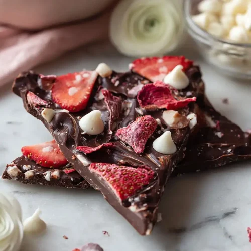 strawberry chocolate bark