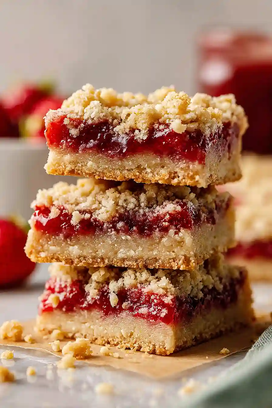 strawberry crumble bars