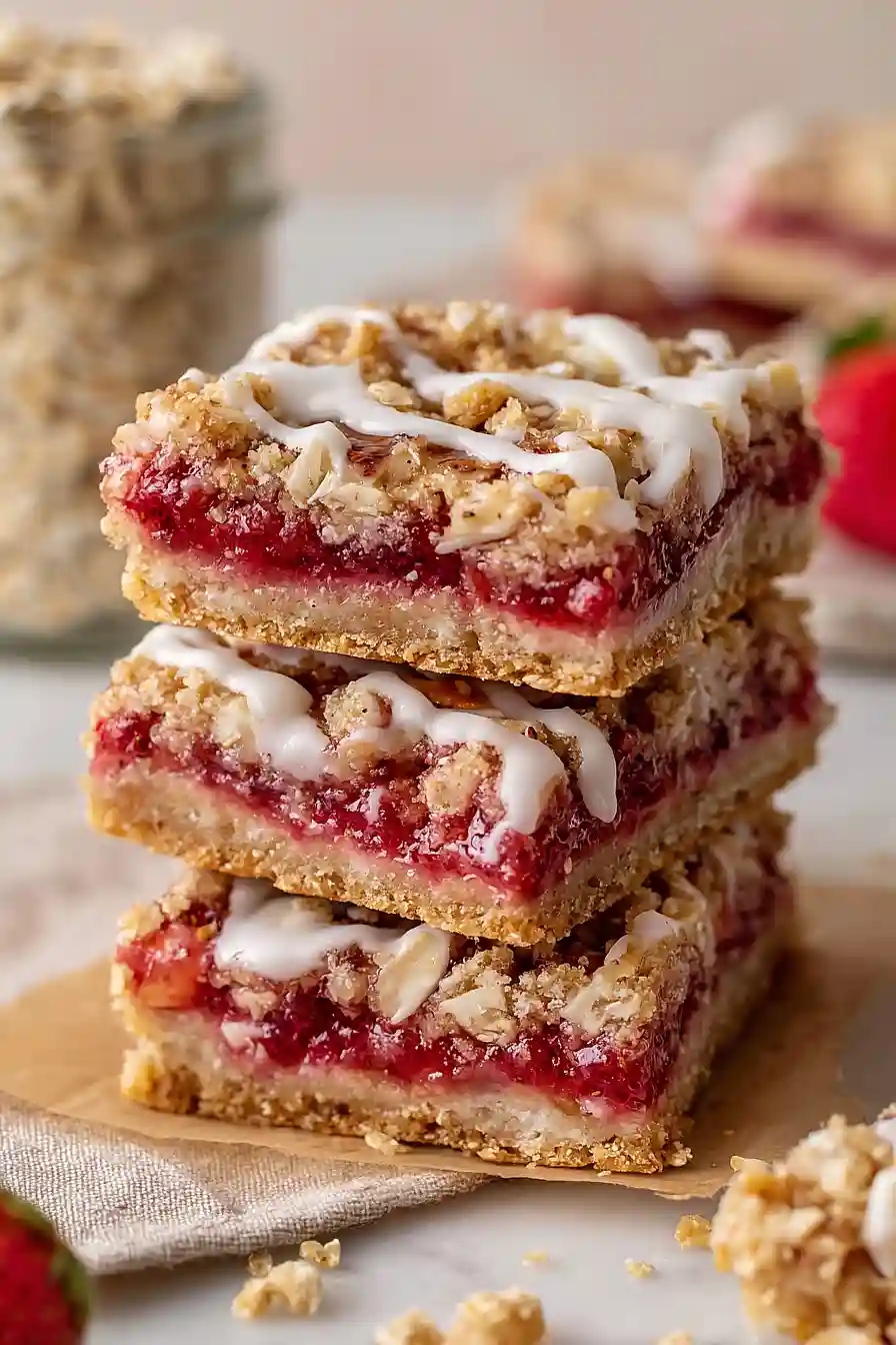 strawberry oat bars
